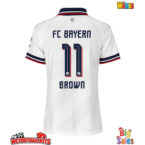 Bayern Munich Nathaniel Brown #11 Replica Away Stadium Shirt for Women 2026-27 Short Sleeve